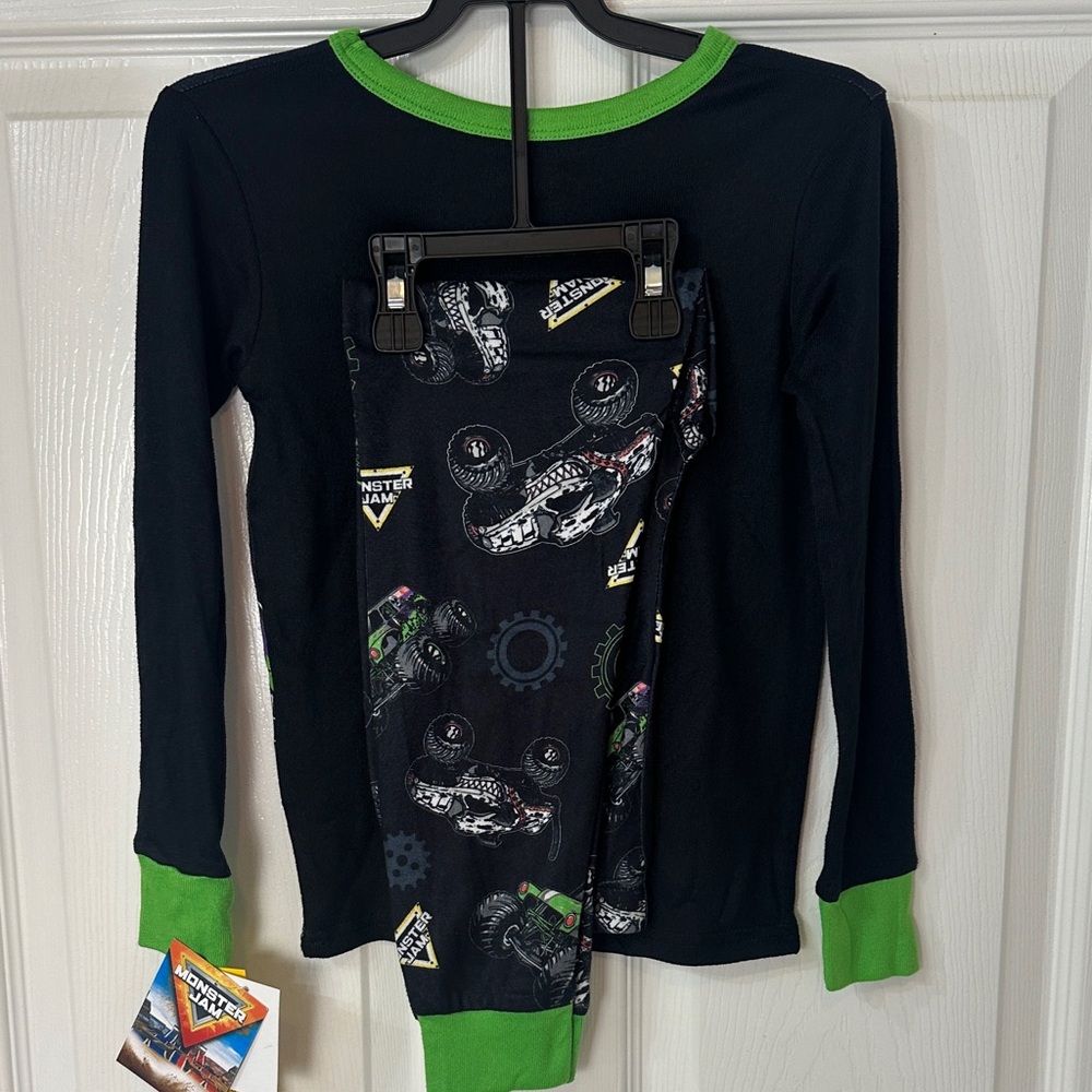 Monster Jam Kids Pajama Set - Black and Green